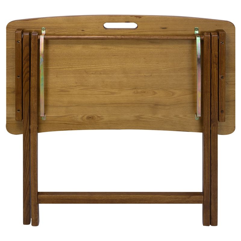 Folding Table with Solid American Red Oak - Flora Home