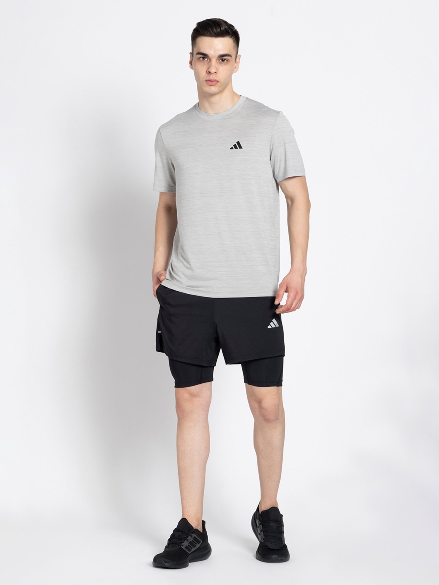 Reebok Black Regular Fit Sports Shorts
