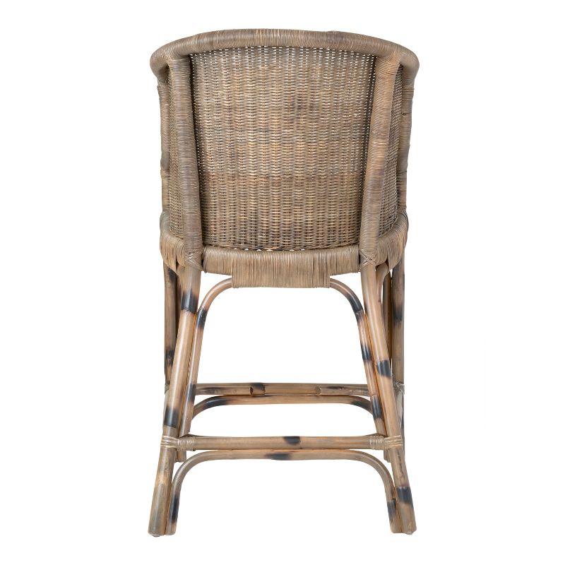 Hollis Rattan Counter Height Barstool Gray - East At Main