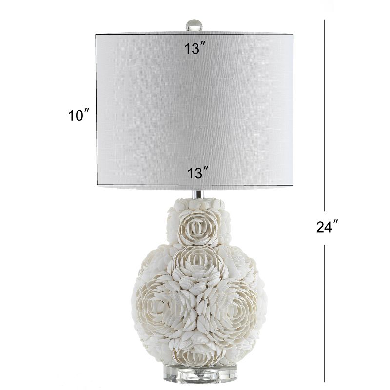 24" Seashell Rosette Table Lamp (Includes LED Light Bulb) White - JONATHAN Y