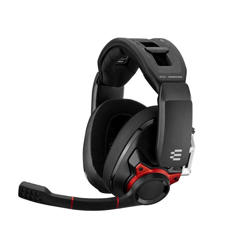 Sennheiser GSP 600 &ndash; Wired Closed Acoustic Gaming Headset, Noise-Cancelling Microphone, Adjustable Headband with Customizable Contact Pressure, Volume Control, PC + Mac + Xbox + PS4, Pro &ndash; Black/Red