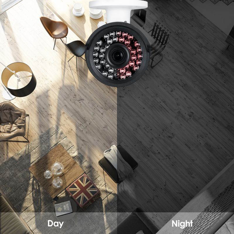 Loocam 8CH H.265+ Security Camera System with 1TB Hard Drive, 1080N Surveillance DVR and 4pcs 1080p 1920TVL Wired CCTV Cameras, IP67 Weatherproof for Indoor Outdoor Use, Motion Alert Remote Access