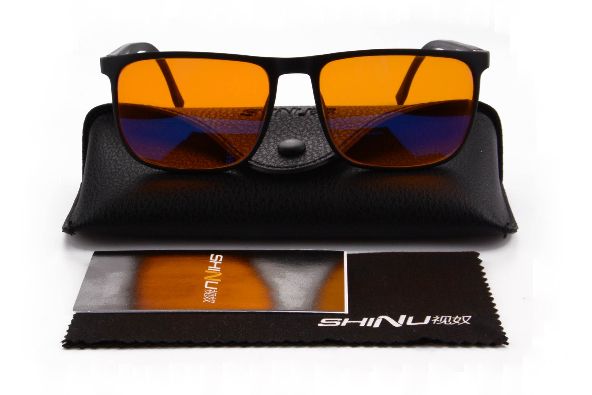 SHINU Monitor Users Anti Blue Light Computer Glasses Orange Lens and Driving Anti fatigue Computer Gaming glasses-SH078