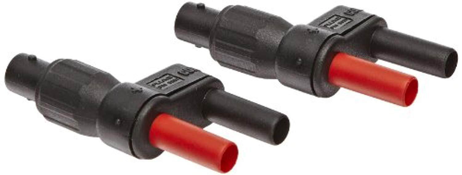 fluke pm9081/001 dual banana male plug to female bnc adapter