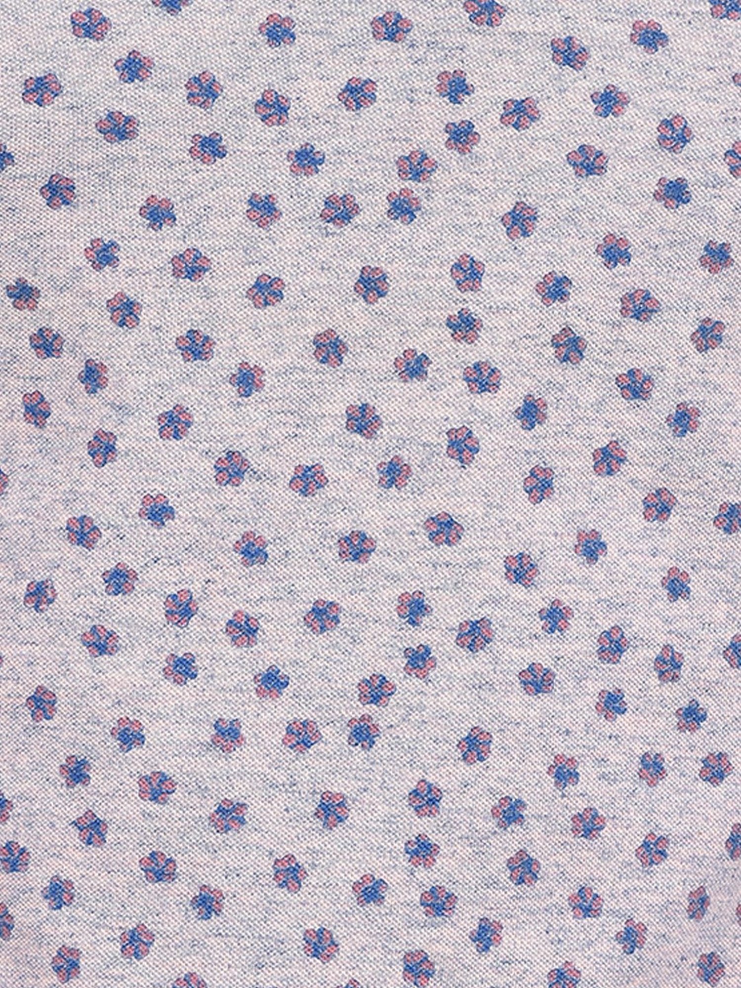 Numero Uno Pink Cotton Regular Fit Floral Print Polo T-Shirt