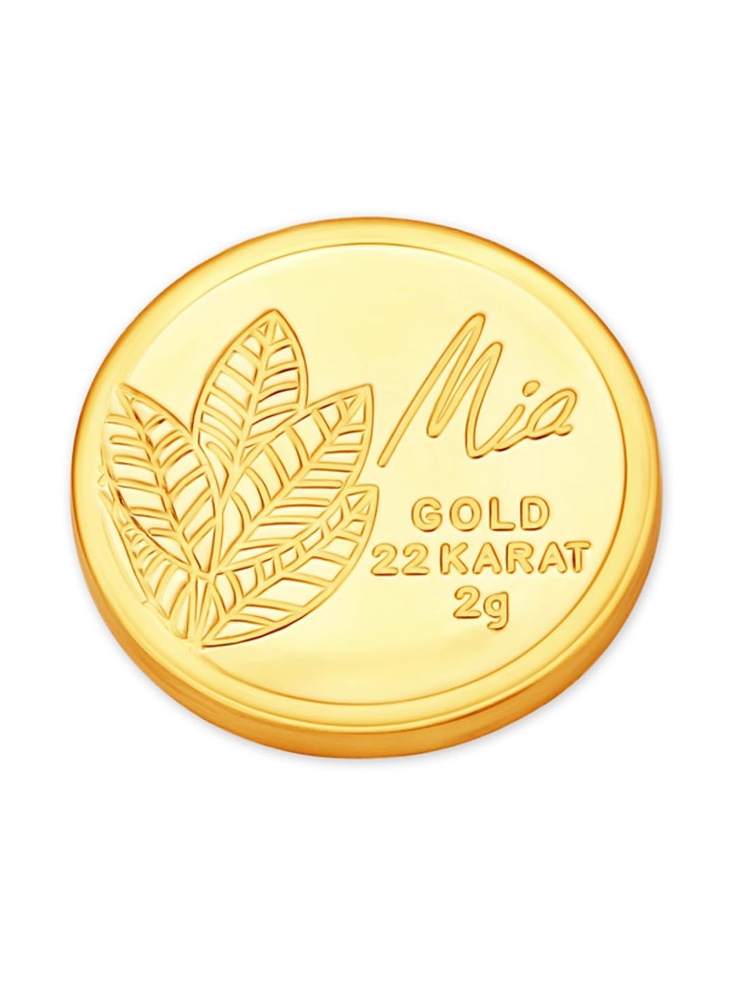 P.C. Chandra Jewellers Pooja Kalash-Inscribed 24k (999) 0.05gm Yellow Gold Foil Coin