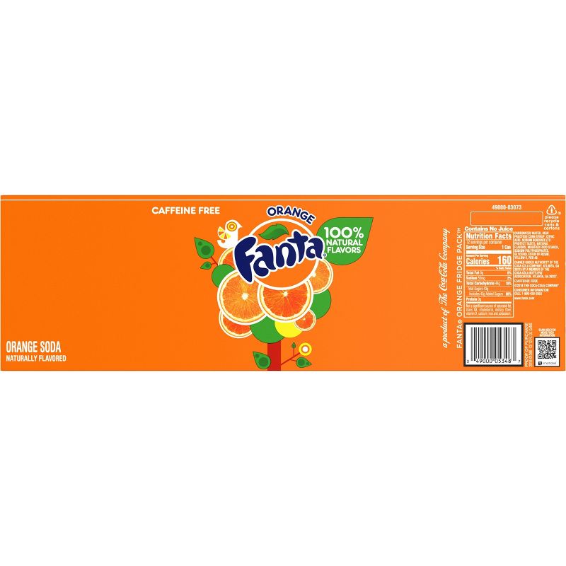 Fanta Orange Soda - 12pk/12 fl oz Cans