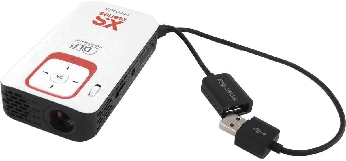 XSories X-Project, Portable LED Pocket Projector + Media Player, Micro SD Card input, USB connectivity, 4GB Memory, Onboard Speaker