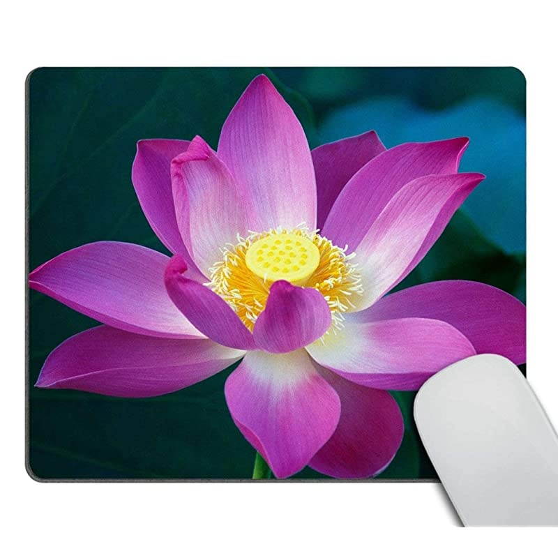 Gaming Mouse Pad CustomLotus Flower Customized Rectangle NonSlip Rubber Mousepad Office Decor Mouse Pad 95 X 79 Inch 240mmX200mmX3mm