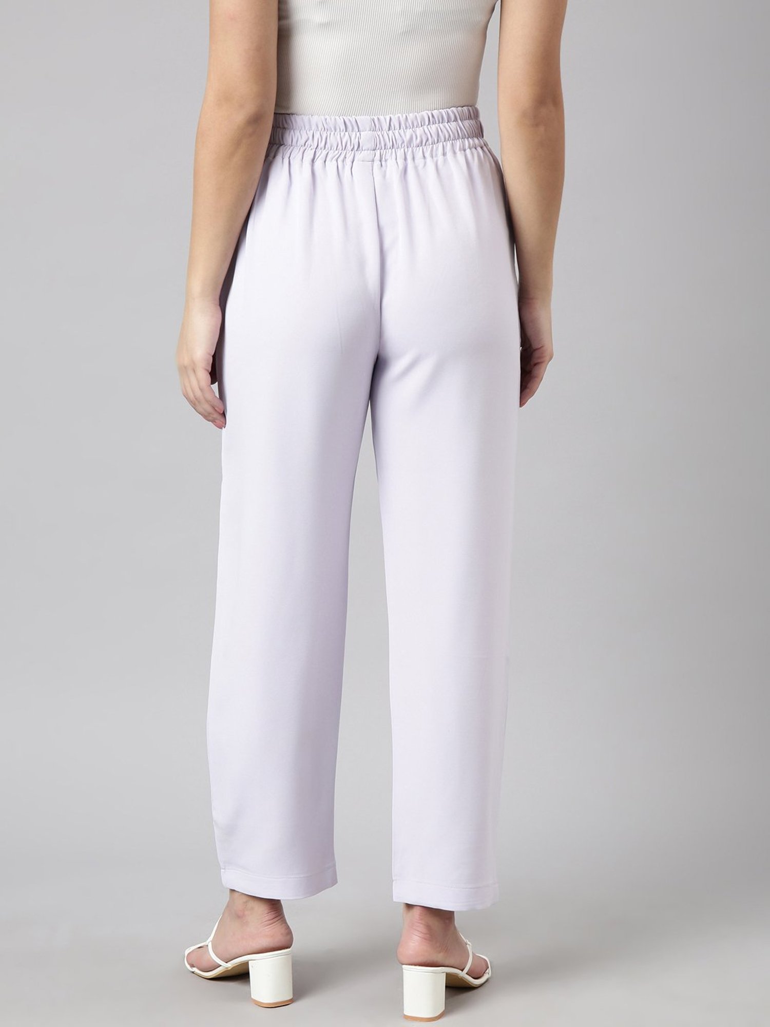 SHOWOFF Lavender Regular Fit Trousers