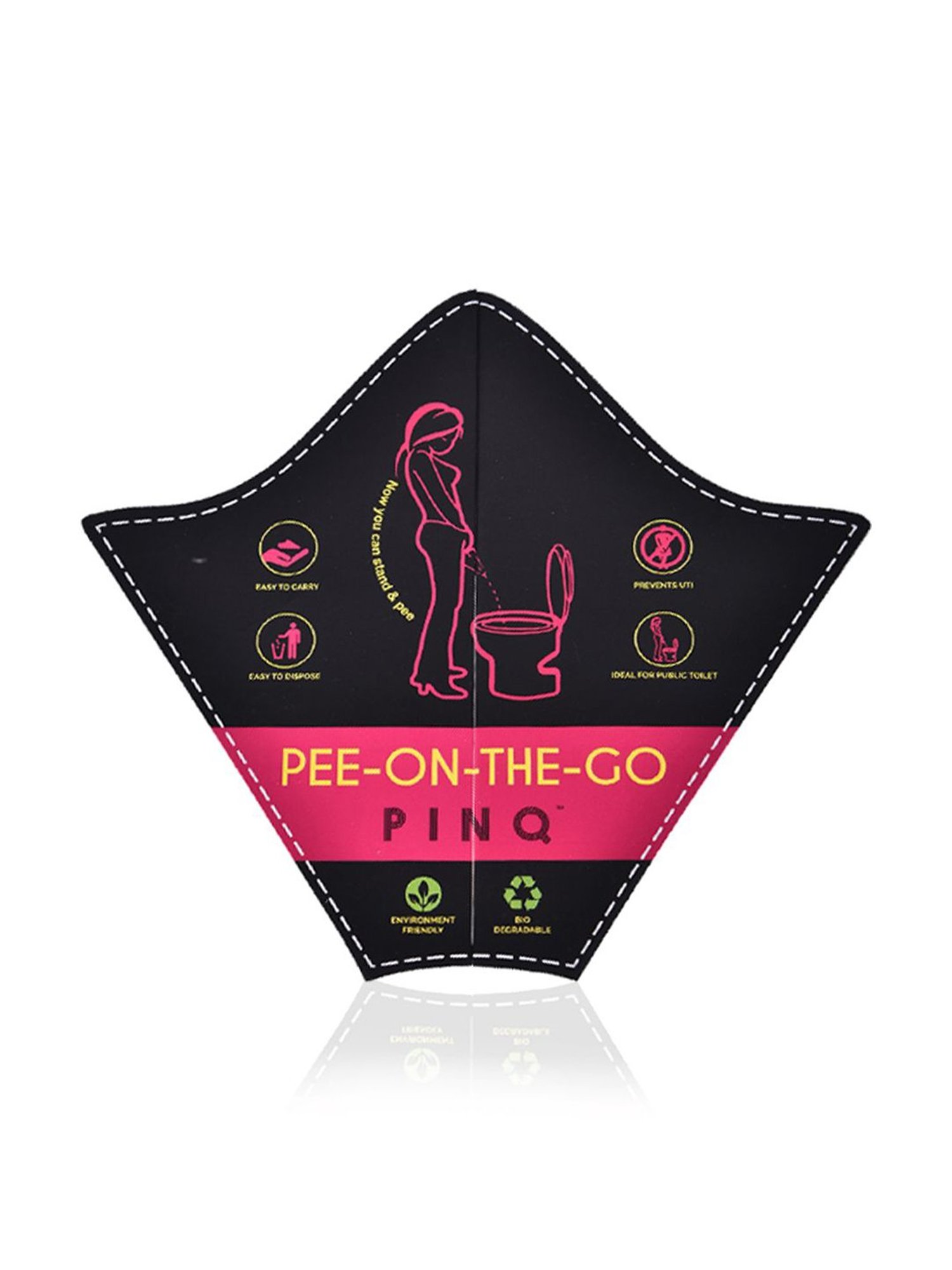 PINQ Pee-on-the-Go-Biodegradable Urination Funnels for Public Toilets,Travel -Combo of 4 (40pcs)