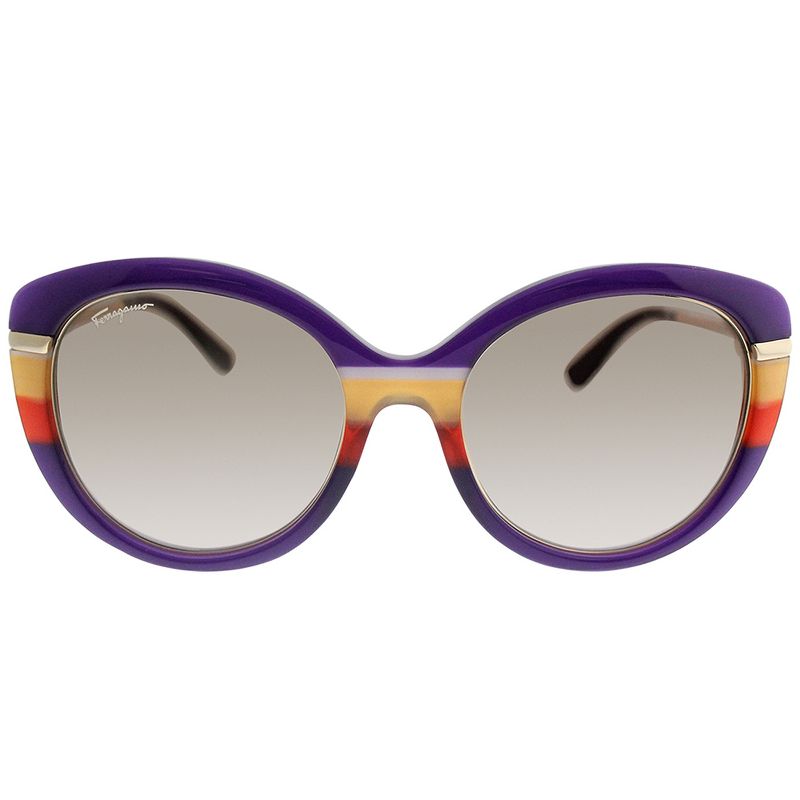 Salvatore Ferragamo  506 Womens Cat-Eye Sunglasses Violet Orange 55mm