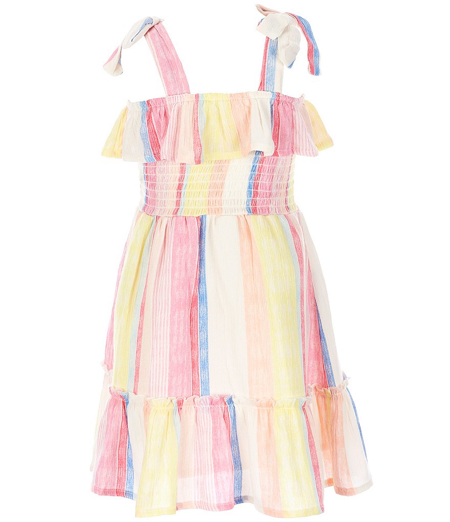 Jessica Simpson Toddler Girls 2T-4T Tie-Shoulder Striped A-Line Dress