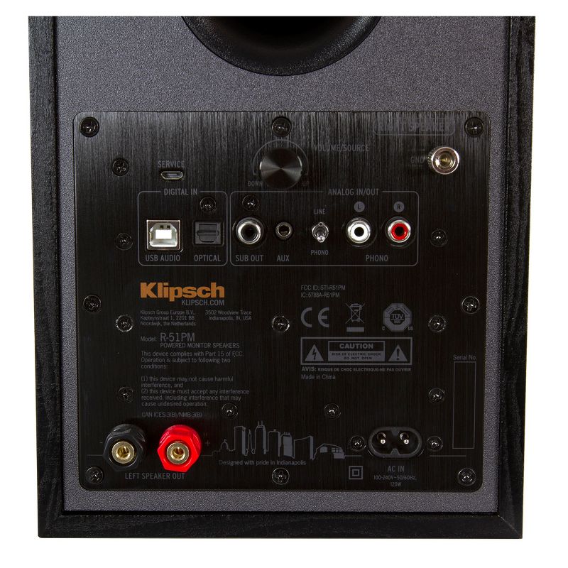 Klipsch R-51PM Powered Bluetooth Bookshelf Speakers - Pair (Black)