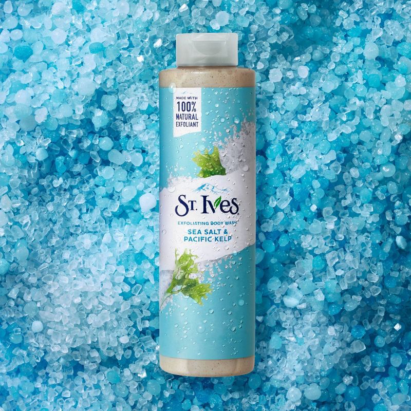 St. Ives Sea Salt & Pacific Kelp Plant-Based Natural Body Wash Soap - 22  fl oz
