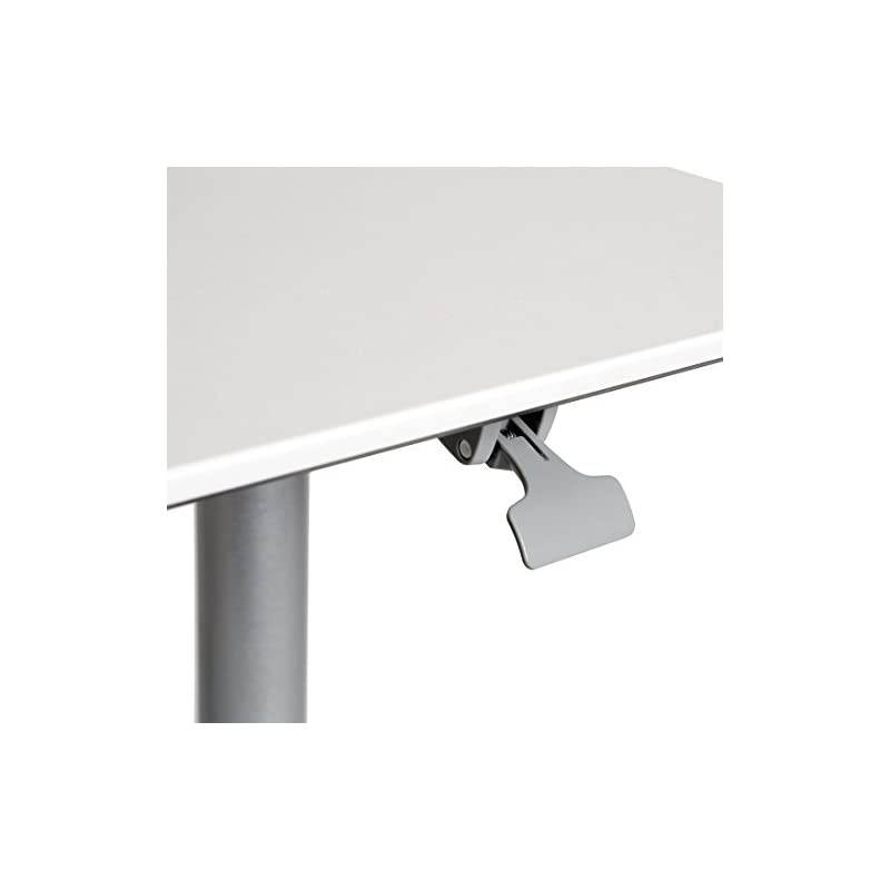 AIRLIFT XL 28 Pneumatic Height Adjustable SitStand Mobile Laptop Computer Desk Cart 271 to 419 H White