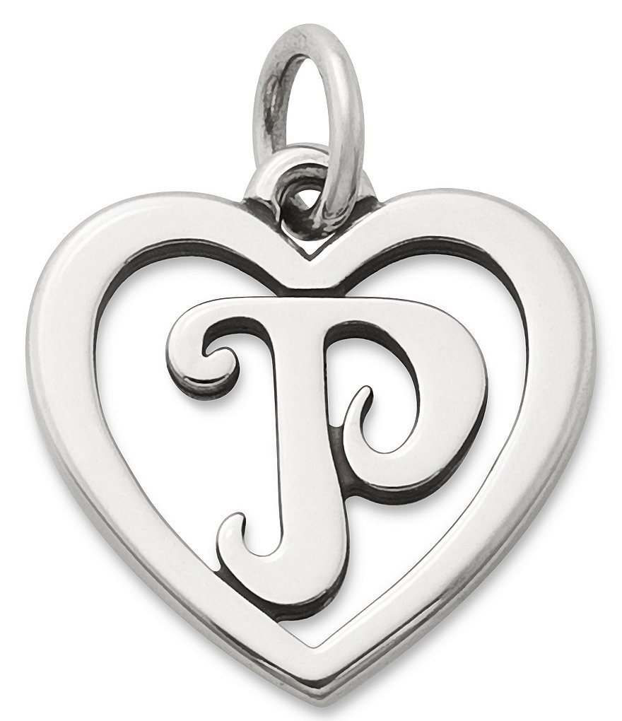 James Avery Heart Initial Charm