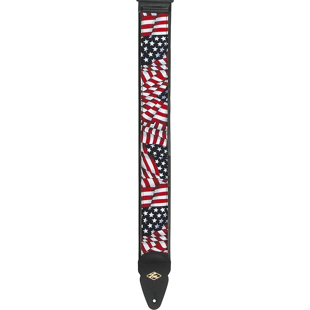 LM Products Padded Designer Nylon Guitar Strap American Flag