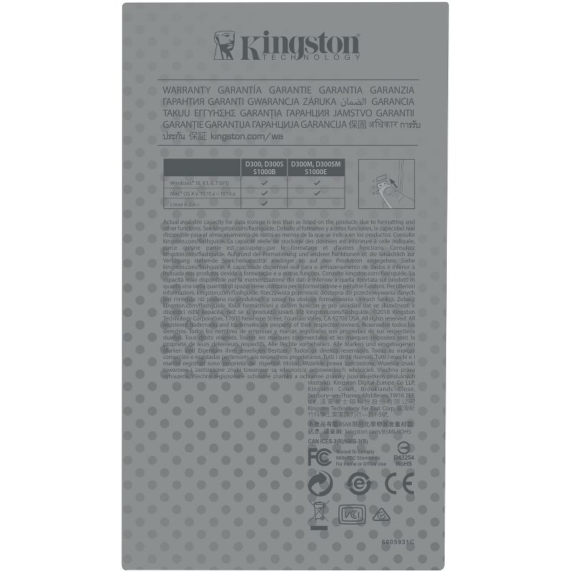 Kingston 32GB IronKey D300 USB 3.1 Flash Drive - 32 GB - USB 3.1