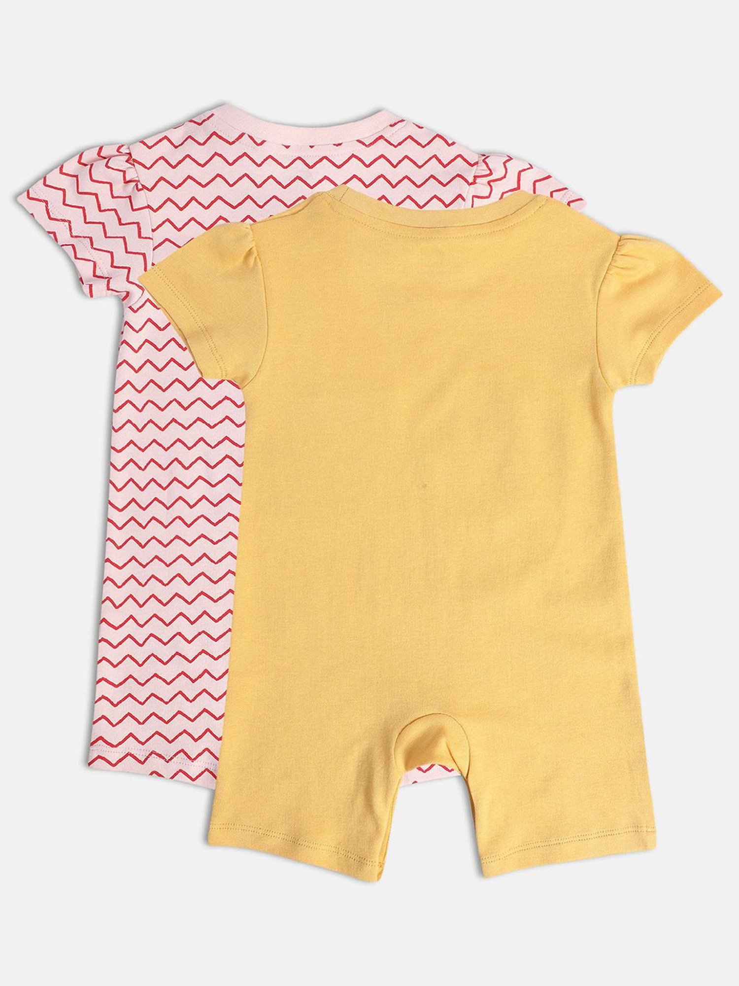 Berrytree Organic Kids Black Cotton Animals Print Rompers