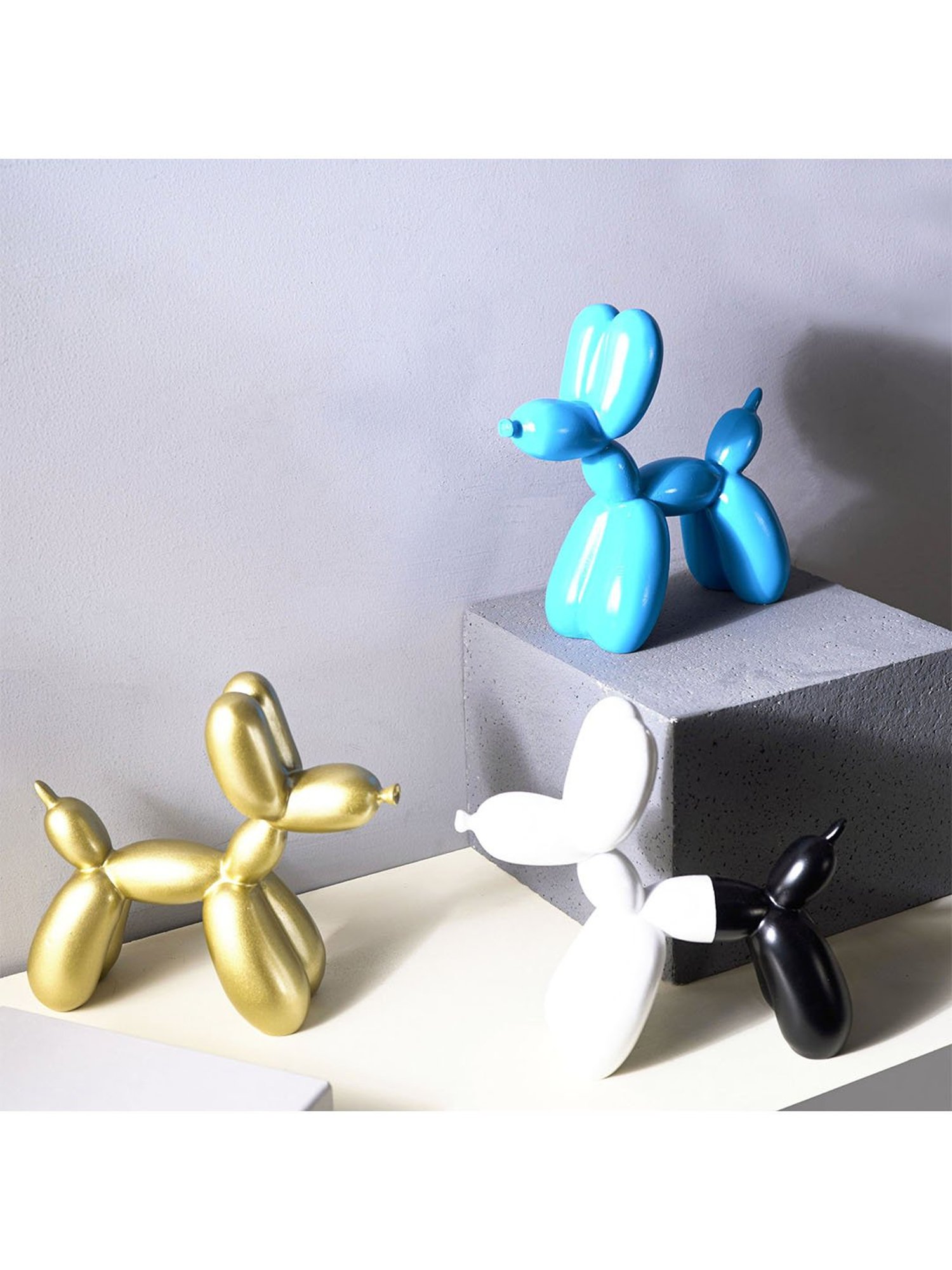 The Artment Black & White Resin Modern Art Balloon Dog