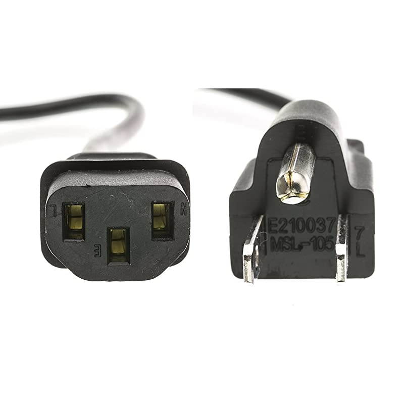 Amamax AC Power Cord Cable 2 Feet for VIZIO TV 3 Prong NEMA 515P to IEC 60320C13 UL Listed by