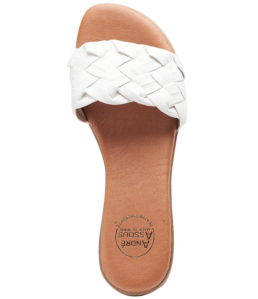 Andre Assous Nicki Featherweights&trade; Woven Leather Slide Sandals