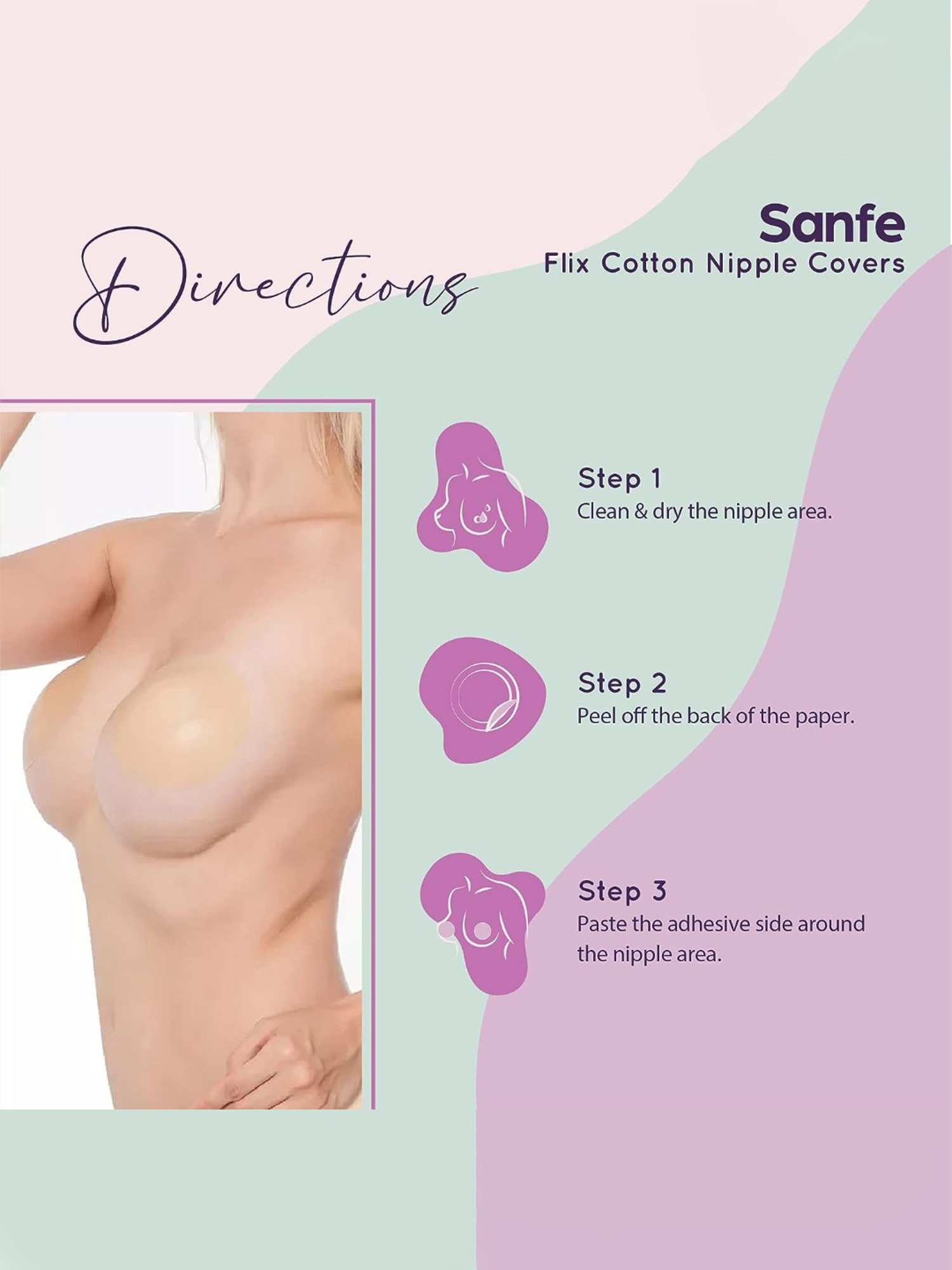 Sanfe Flix Cotton Nipple Covers - 10 Pieces
