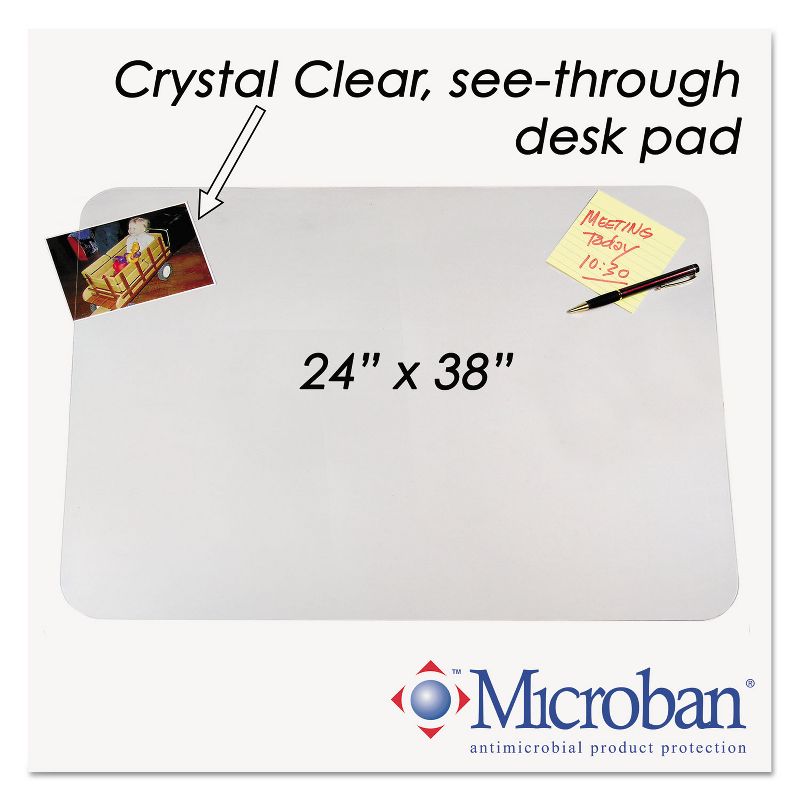 Artistic KrystalView Desk Pad with Microban Glossy 38 x 24 Clear 6080MS