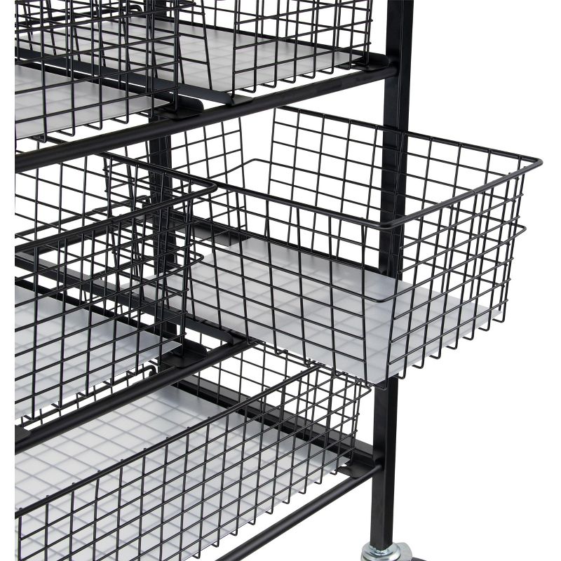 Tim Holtz Rolling Utitlty Basket Storage Cart W/5 Drawers-12.99"X14.17"X29.13" FOB:MI