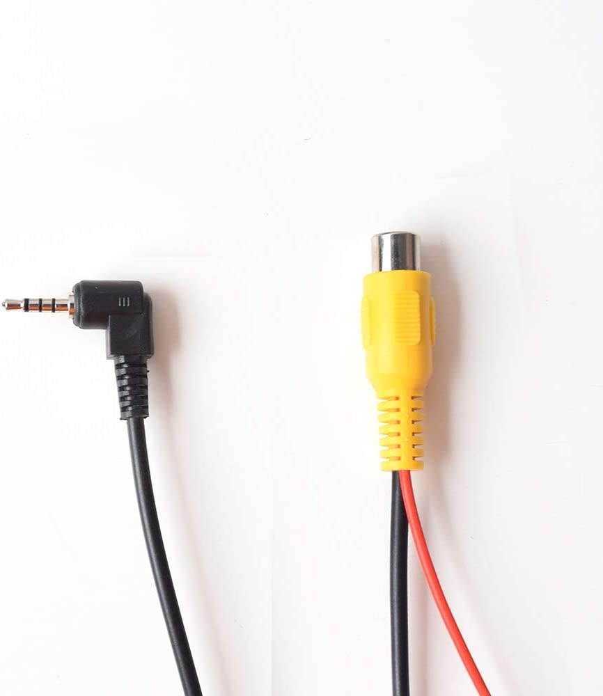 Aux 2.5mm to RCA Female Cable with Trigger Car Aux AV-in Jack to RCA Adapter for GPS Tablet Dash Cam Car DVR Camcorder Reverse Backup Rear View Camera