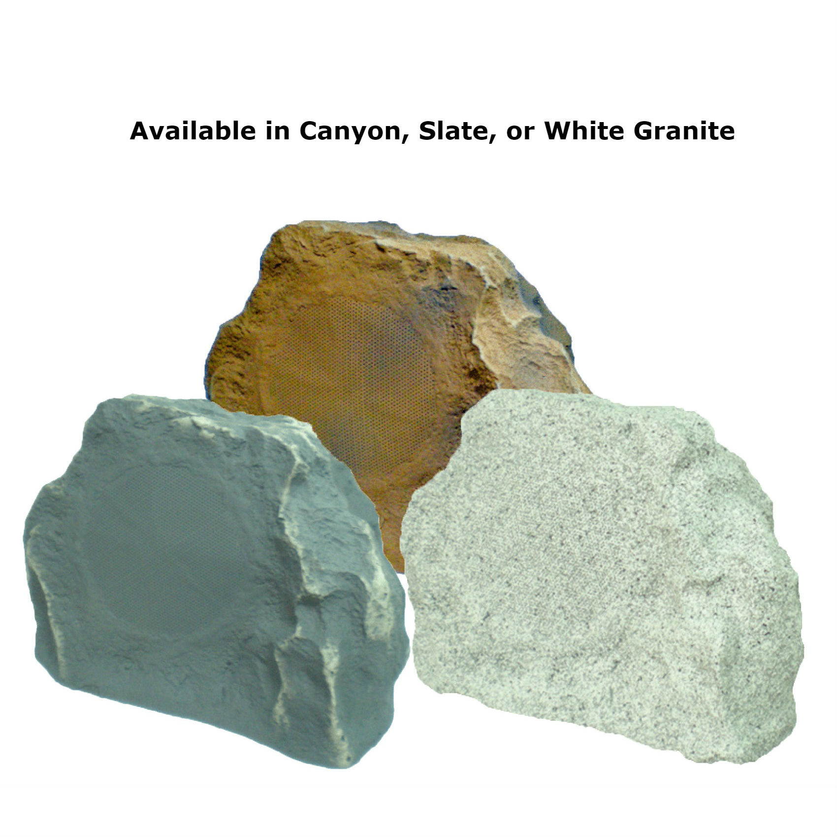 TIC TFS5-WG 6.5" Outdoor Weather-Resistant Rock Speakers (Pair) - White Granite