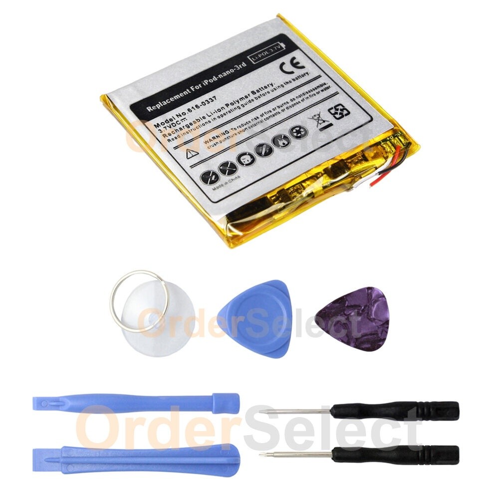 Fenzer Replacement Battery for Apple iPod Nano 3 3G 3rd Generation + Tool Kit