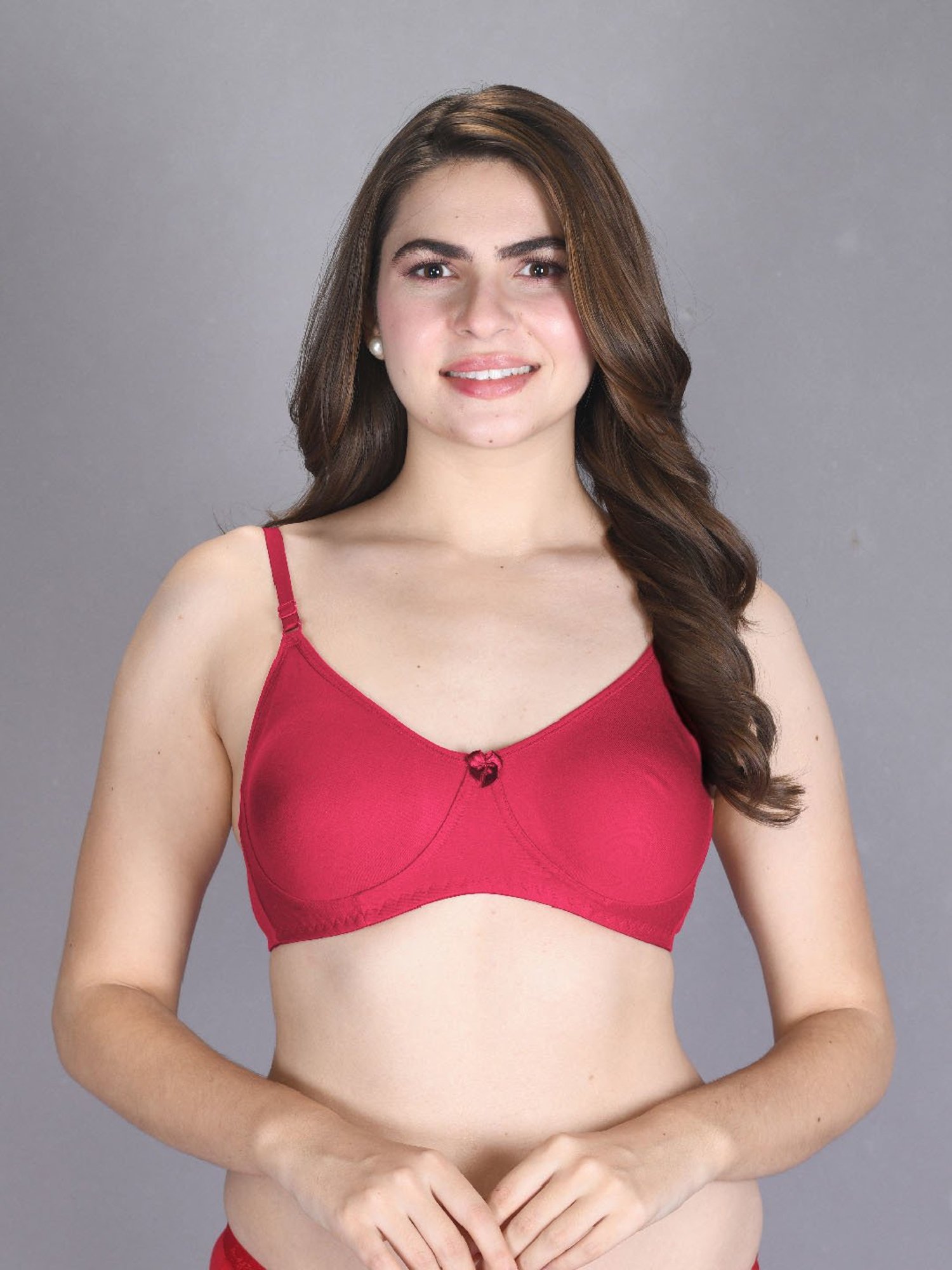 Lux Venus Fuchsia Full Coverage Non-Wired T-Shirt Bra With Adjustable Strap