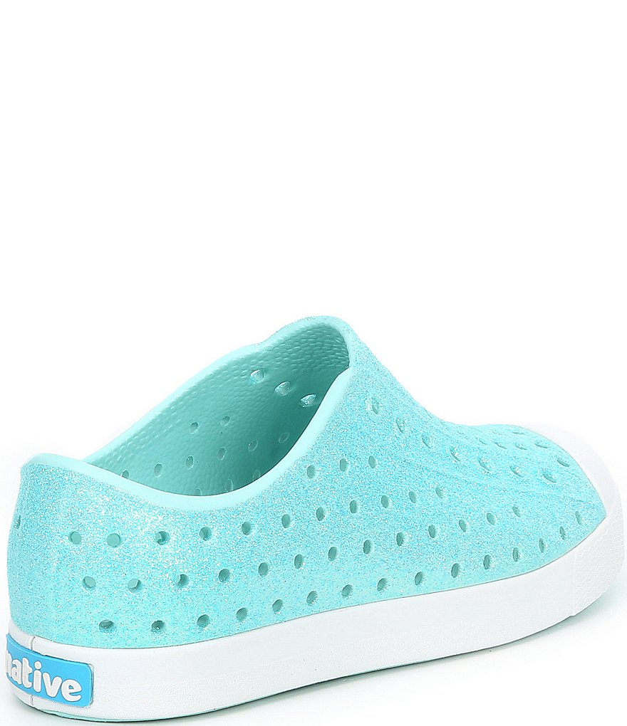 Native Girls' Jefferson Bling Glitter Perforated Slip-On Sneakers (Toddler)