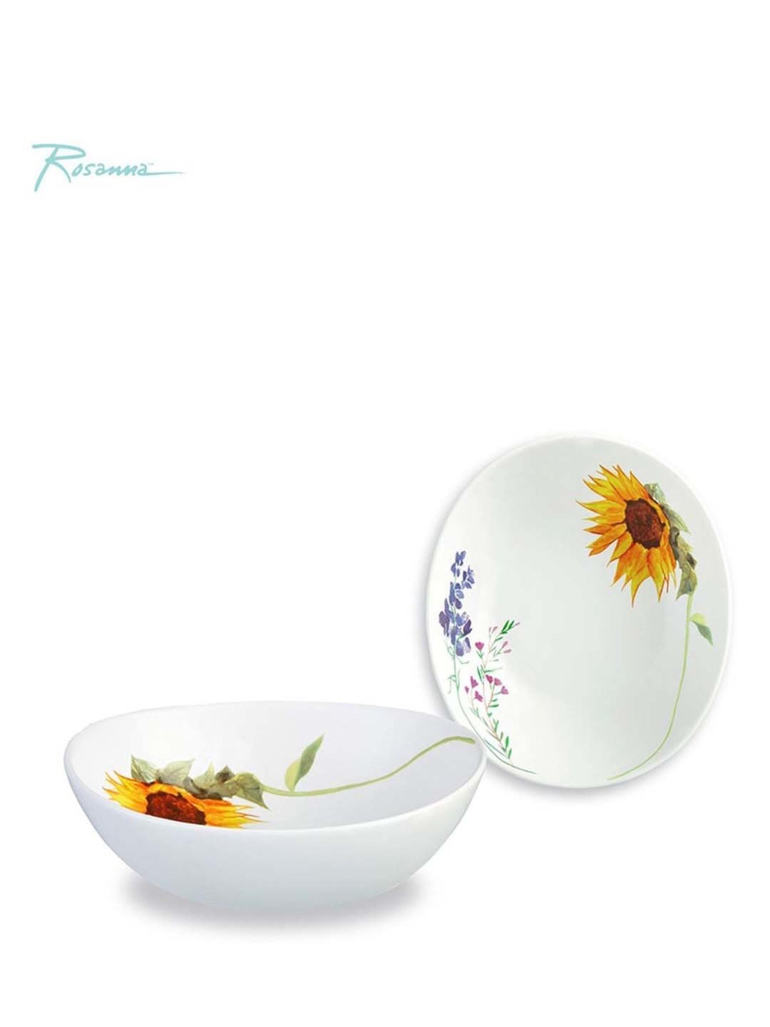 Rosanna Multi Bloom Medium Floral Print Serving Bowl