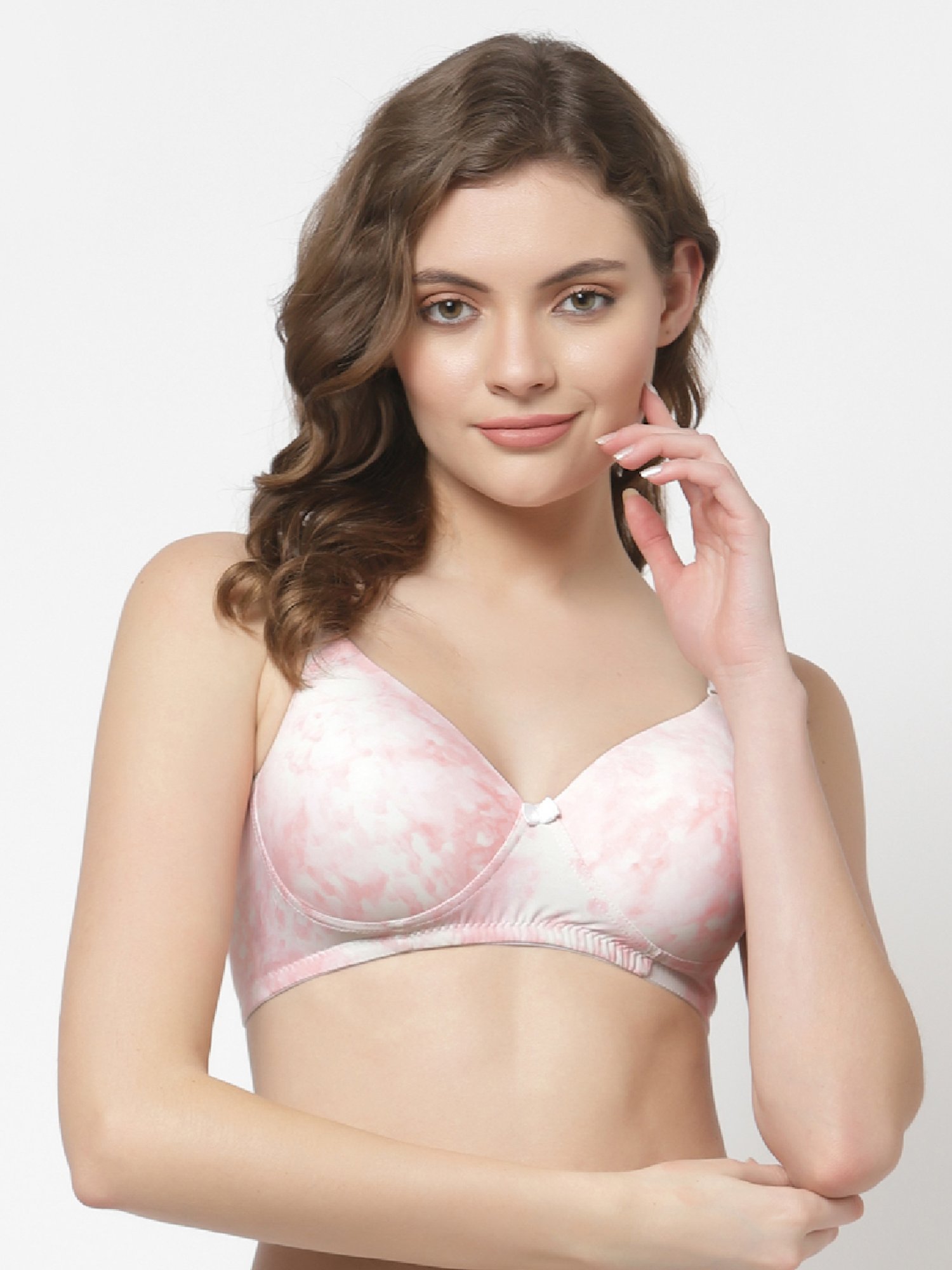 Cukoo Pink Print Full Coverage Everyday Bra