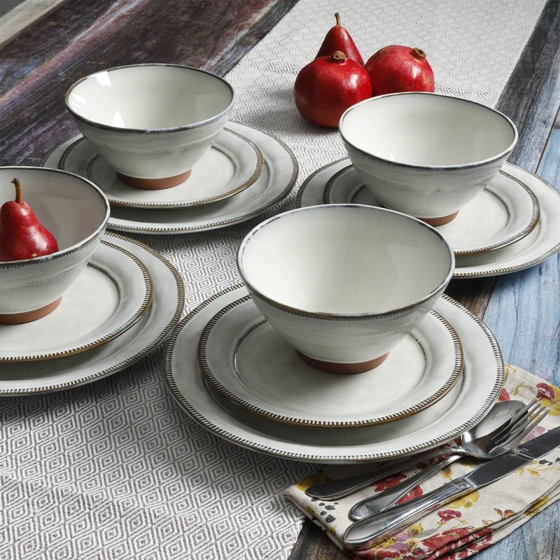 Gibson Eliite 12pc Terracotta Terranea Dinnerware Set