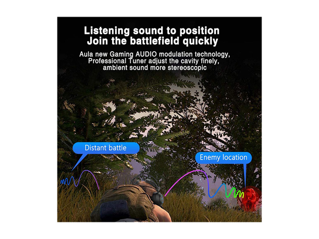 AULA S603 Wired Gaming Headset with Microphone Surround Sound, USB Dual 3.5mm Corded Volume Control Over-Ear Games Headphones, HD Noise Cancelling Mic for Phone PC/MAC Laptop