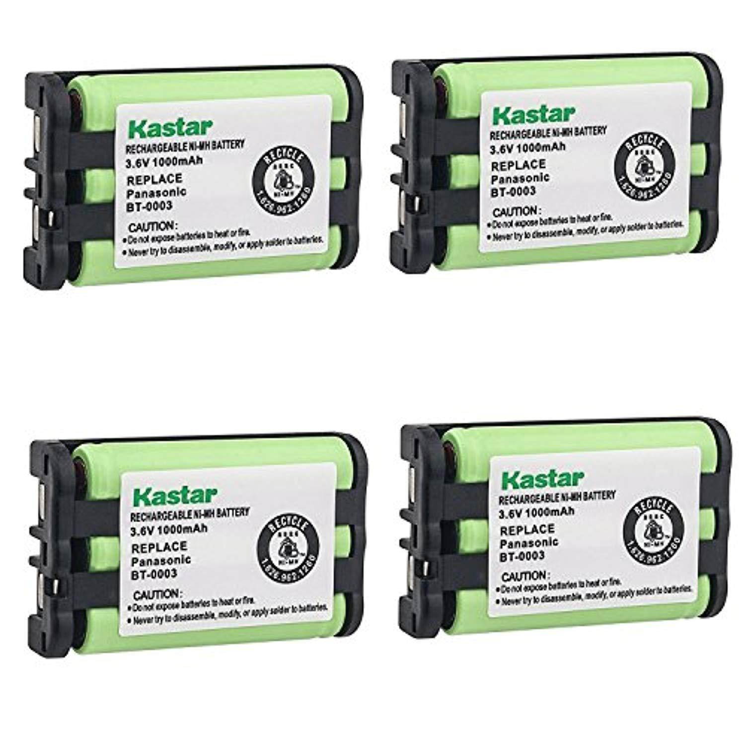 kastar battery (4 pack), ni-mh 3.6v 1000mah, for uniden bt-0003 bt0003 clx-465 clx-485 clx-4753 tcx-400 tcx-440 win1200 bbty054