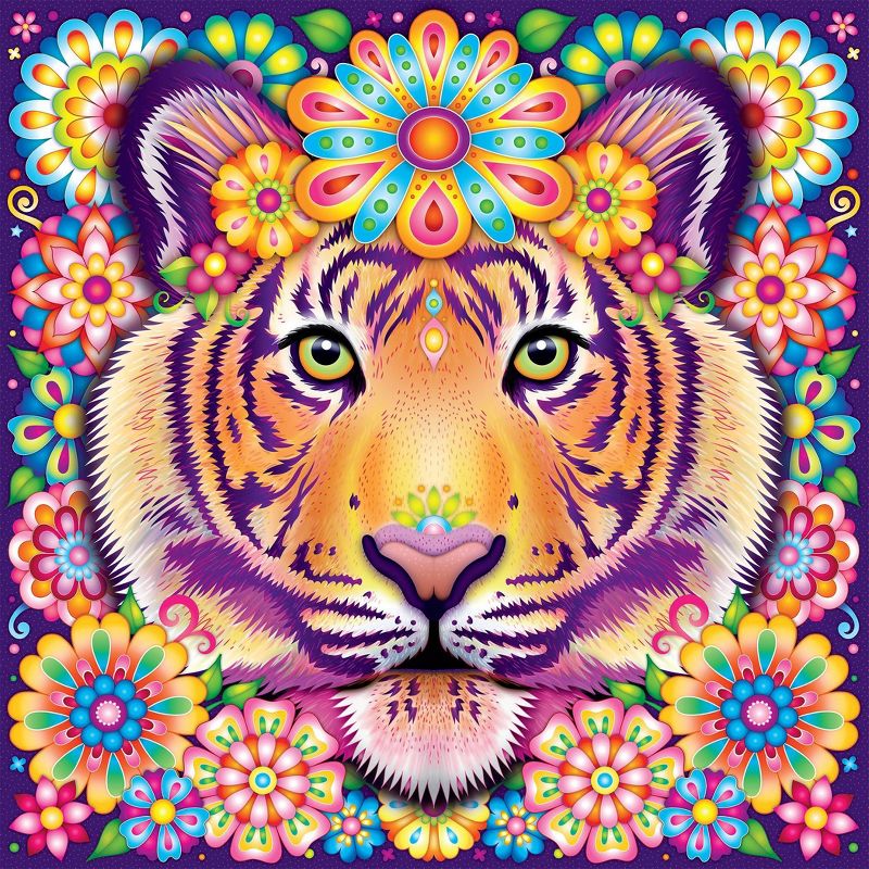 Ceaco Thaneeya McArdle Groovy Animals: Tiger Jigsaw Puzzle - 750pc