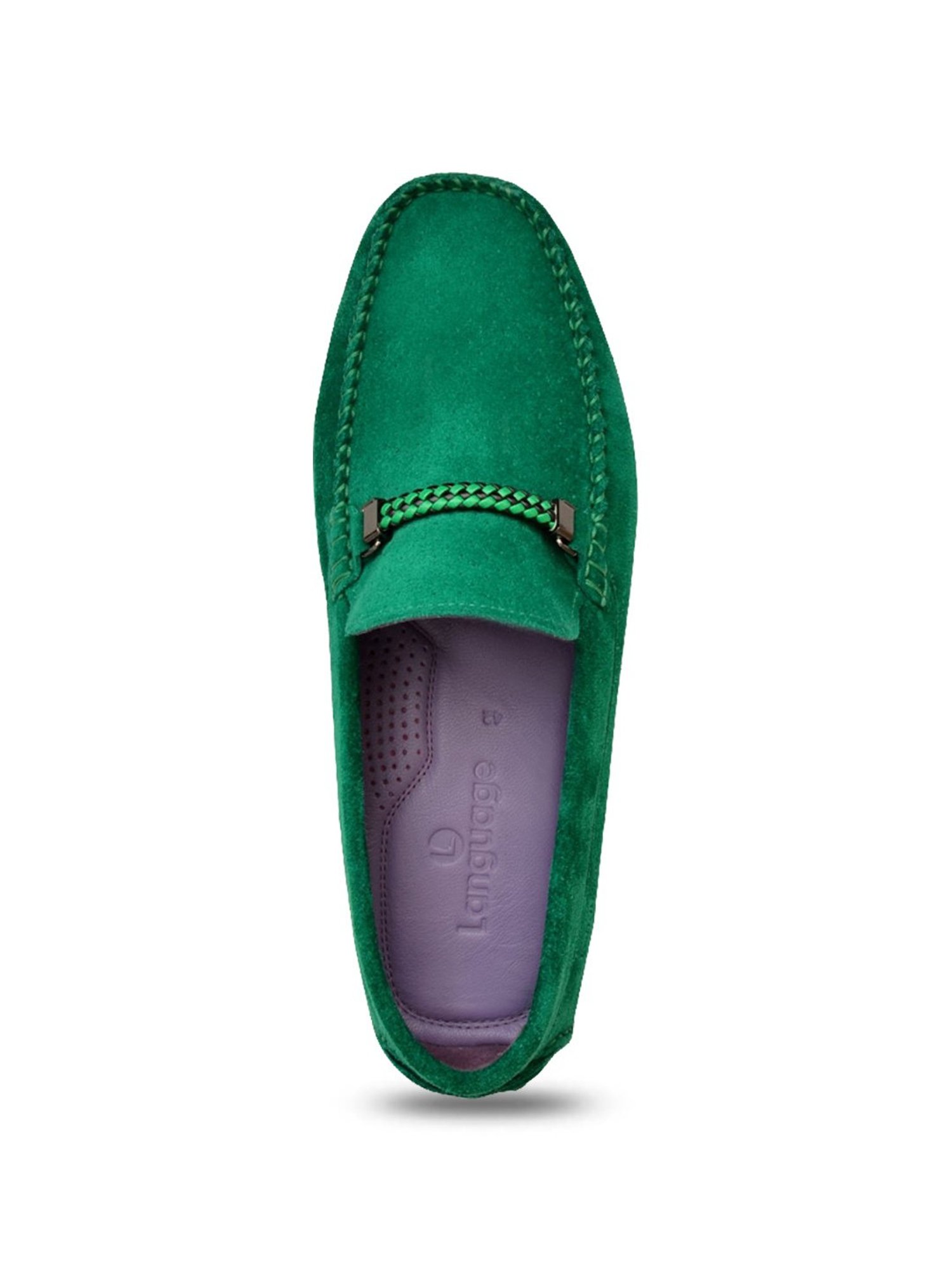 Language Shoes Men's Alfred Driver Green Loafers
