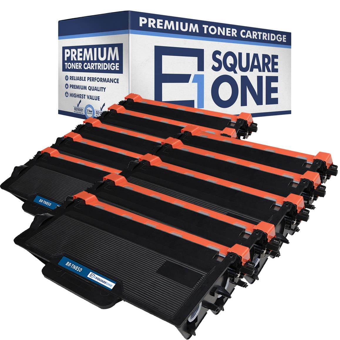 eSquareOne Compatible High Yield Toner Cartridge Replacement for Brother TN850 TN820 (Black, 10-Pack)