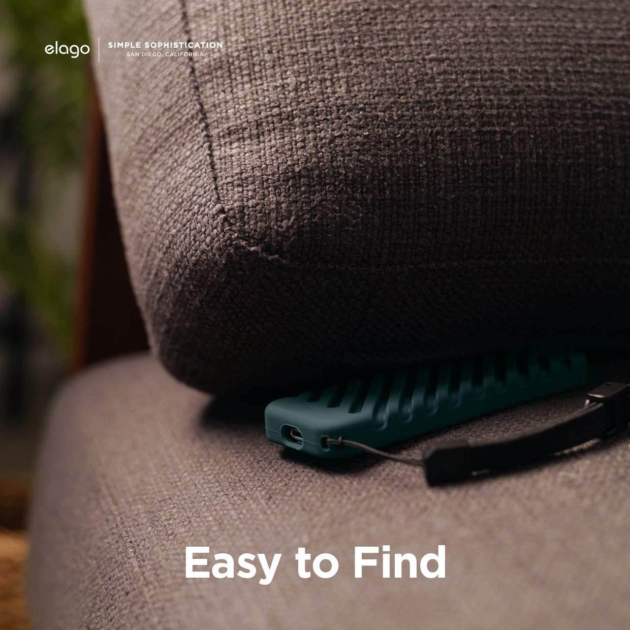 elago R3 Protective Case Compatible with Apple TV Siri Remote 1st Generation (Midnight Green) - Extra Protection, Durable Silicone, Lanyard Included, Full Access