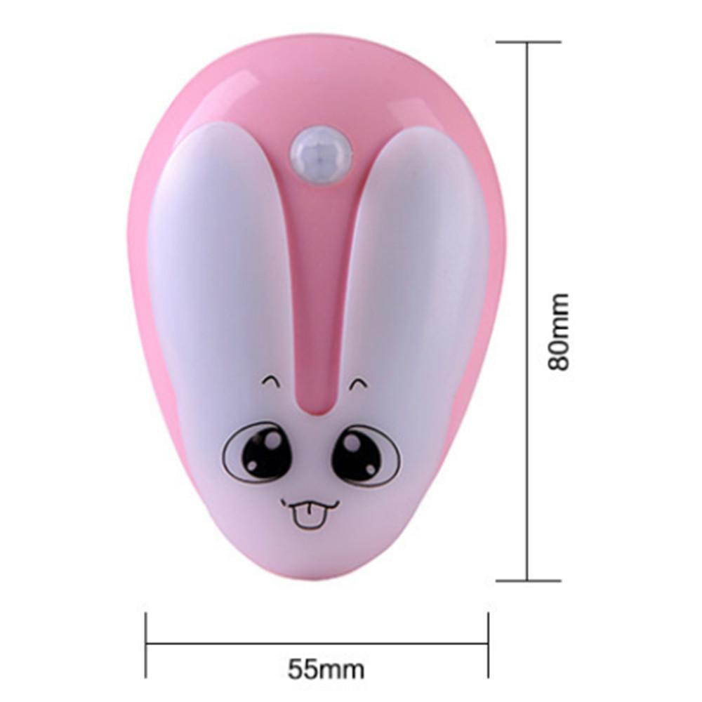 Rabbit USB Motion Light+Voice Controlled LED Desk Table Lamp     pink sound control