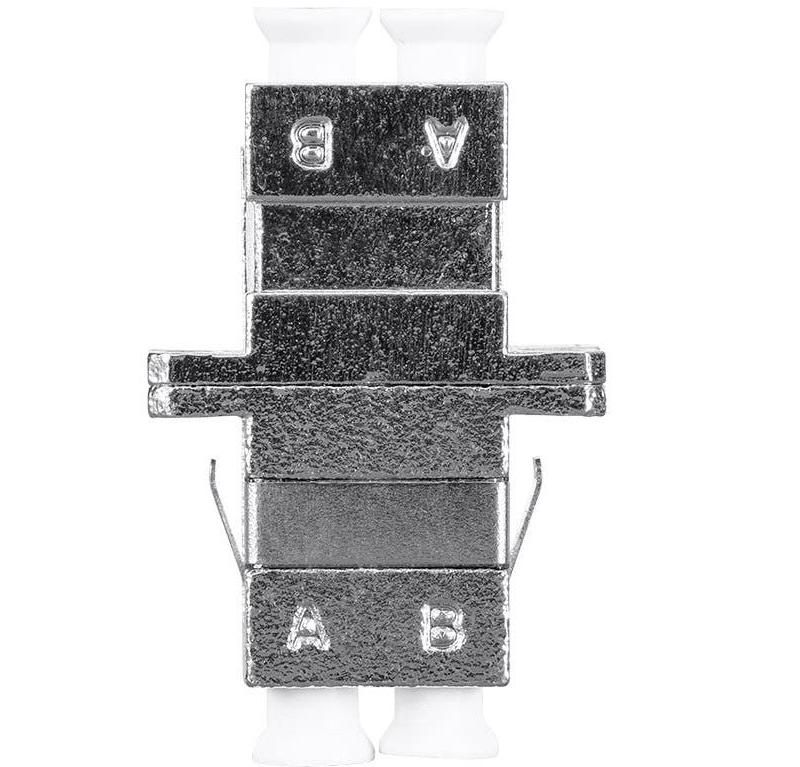 Monoprice LC Duplex Die Cast Metal Fiber Adapter ( 6 Pack ) Female To Female, Multi Mode, Easy to Install, Use with Blank Panels