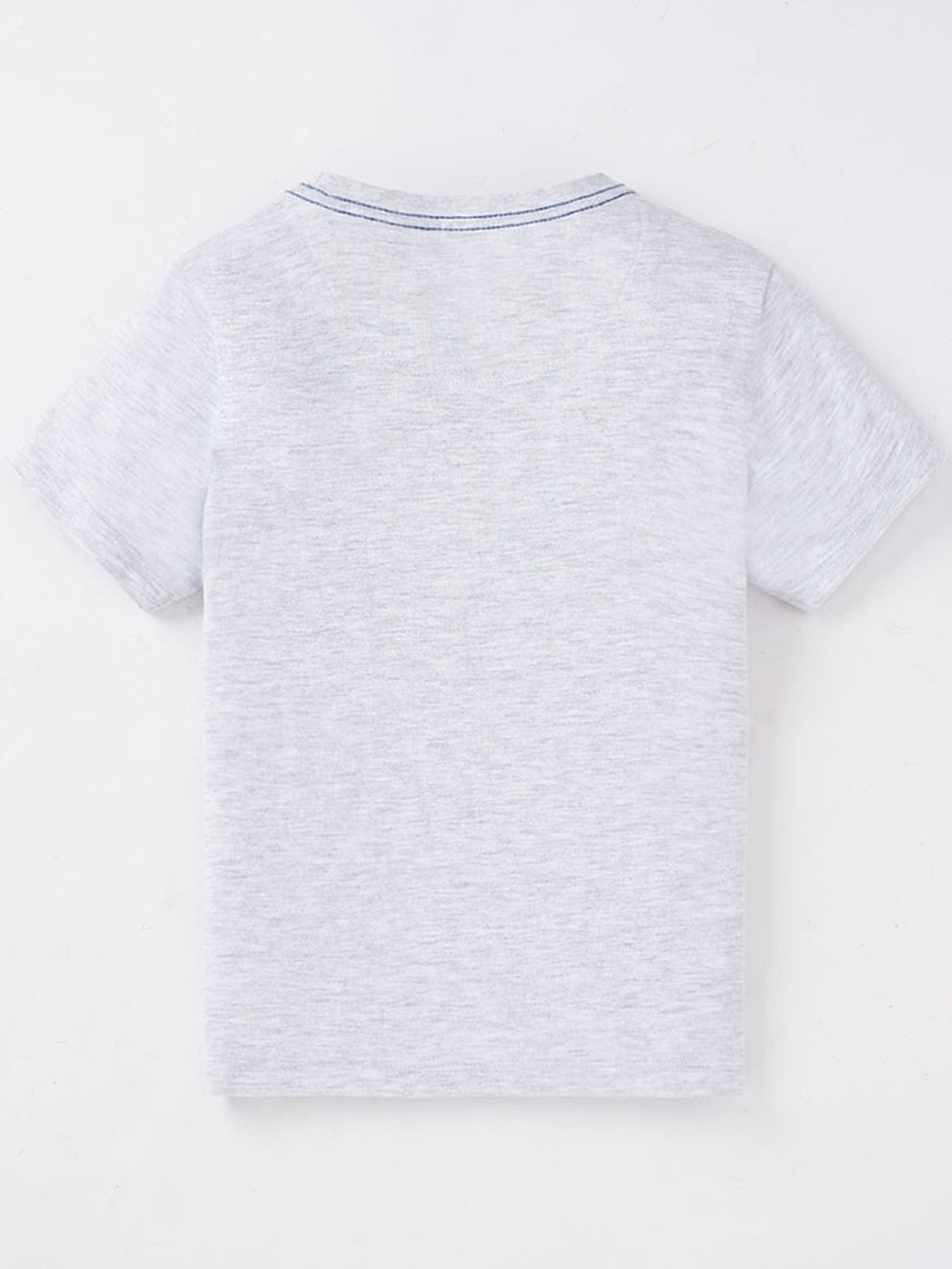 Ed-a-Mamma Kids Grey Cotton Printed T-Shirt
