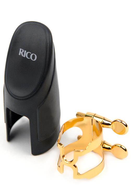 Rico "H" Ligature and Cap Set (Clarinet (Gold Finish))