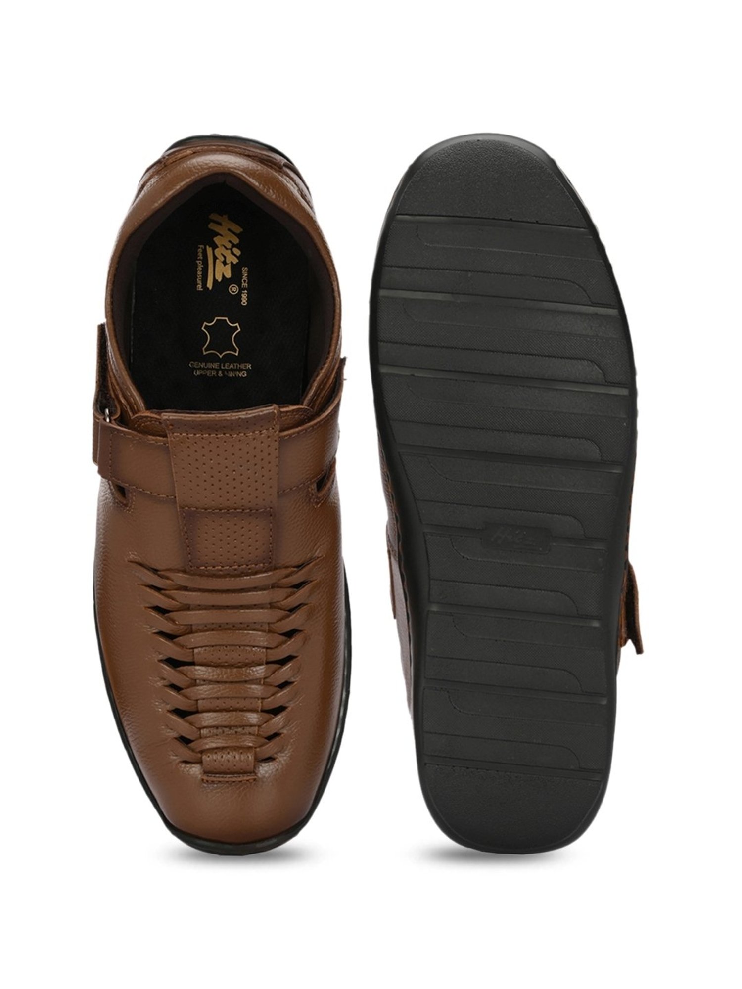 Hitz Men's Tan Fisherman Sandals