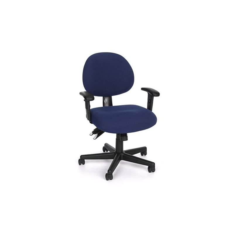Continuous-Use Seating - Chair with Arms - 18-22" Seat Height - Navy Vinyl - Navy Vinyl